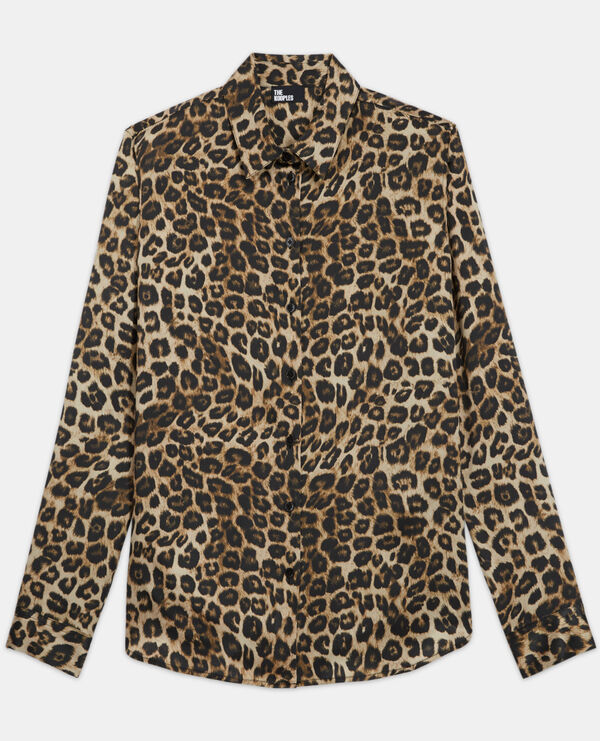 camisa de seda leopardo