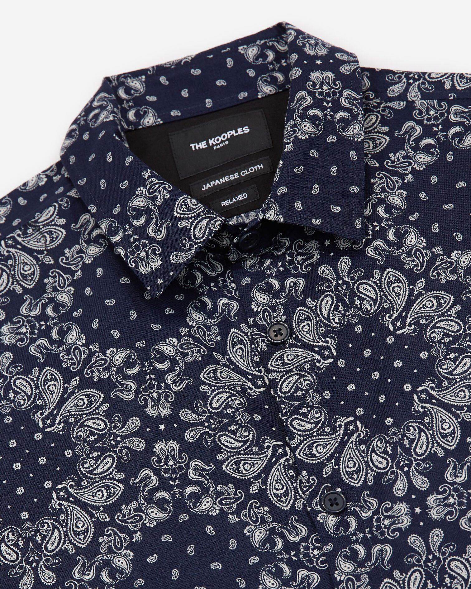 CHECKED SHIRT IN JAPANESE FABRIC, NAVY, hi-res image number null