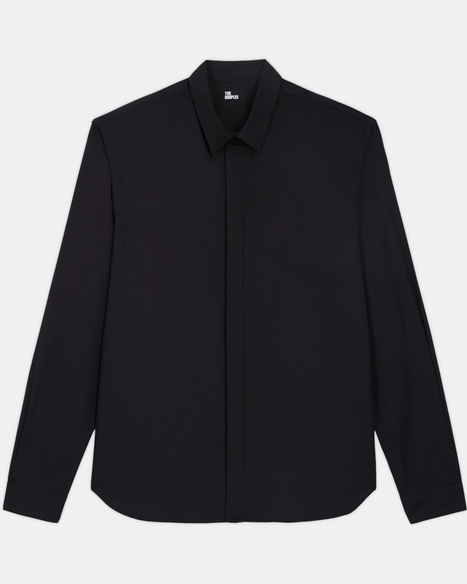 Chemise col classique noire, BLACK, hi-res image number null
