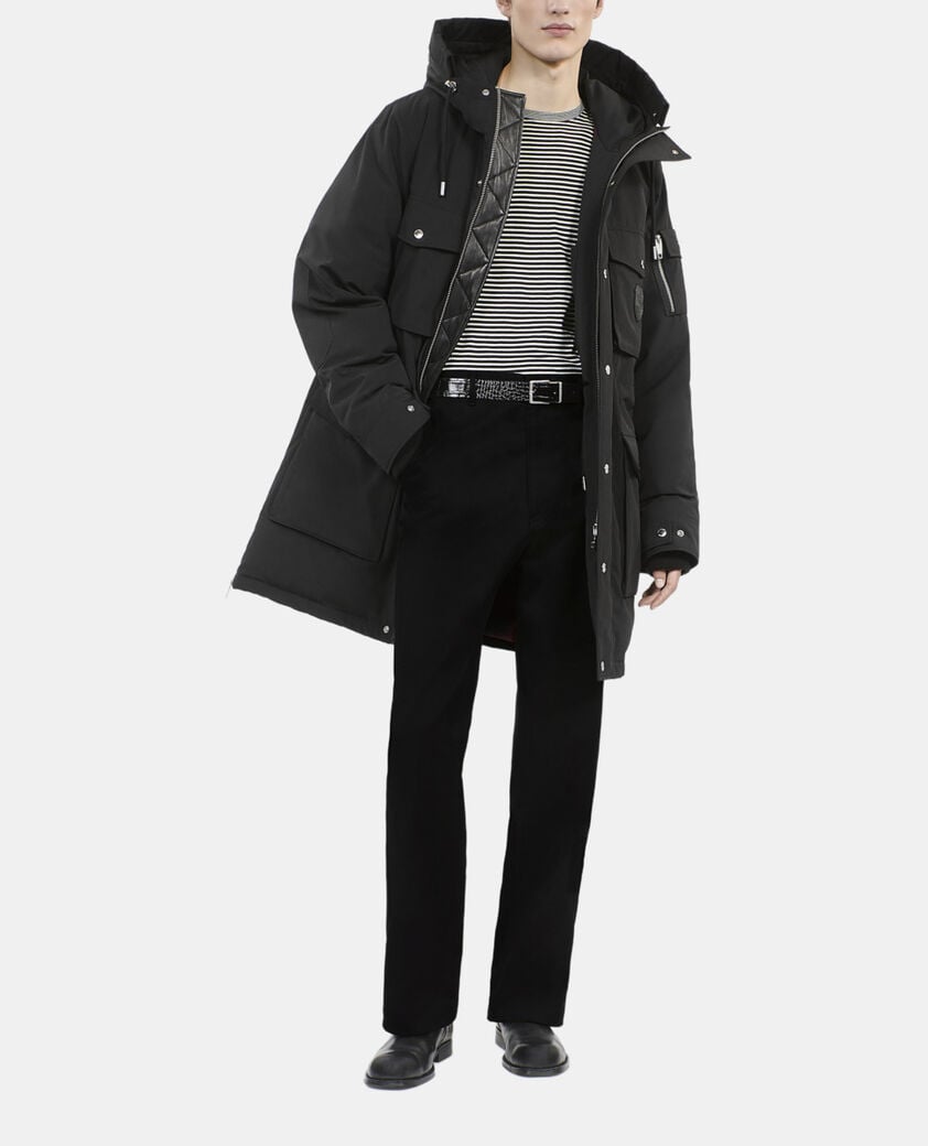 The Kooples HOMME BLACK parka à capuche noire