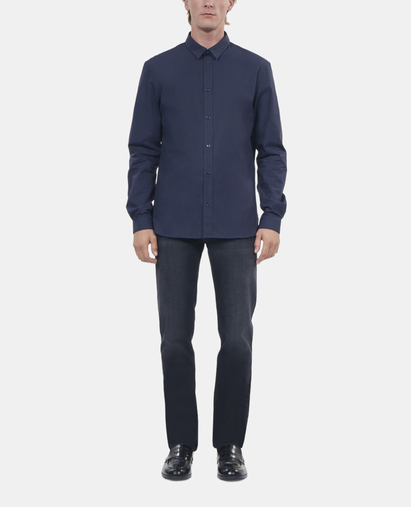 The Kooples MEN NAVY navy blue poplin shirt