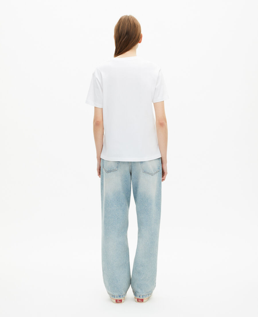 The Kooples F WHITE t-shirt with white logo embroidery