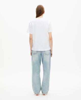 The Kooples FEMME WHITE t-shirt avec broderie logo blanc