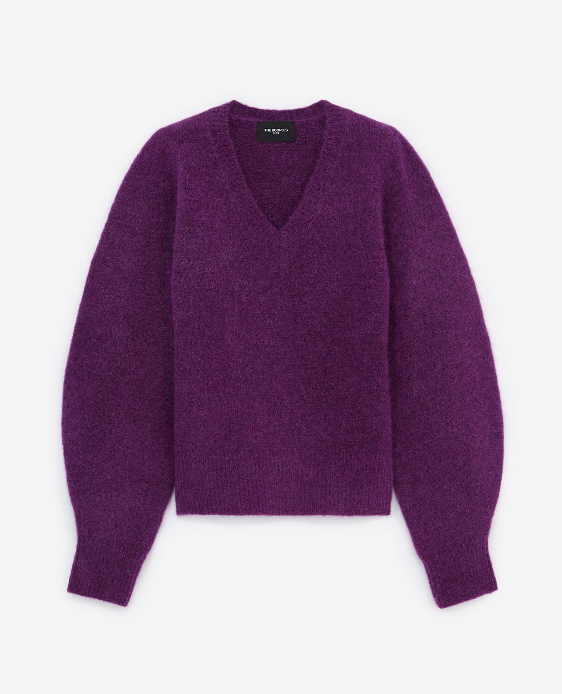 V neck online purple sweater