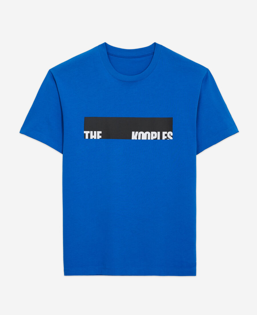 blue screen print t-shirt