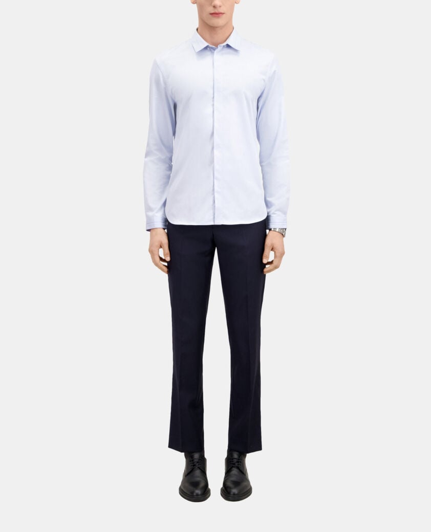 The Kooples HERREN LIGHT BLUE himmelblaues hemd aus smart-twill