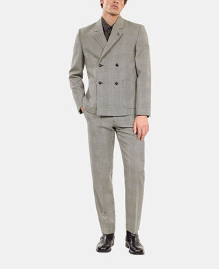 The Kooples MEN BLACK WHITE black and white houndstooth wool suit jacket