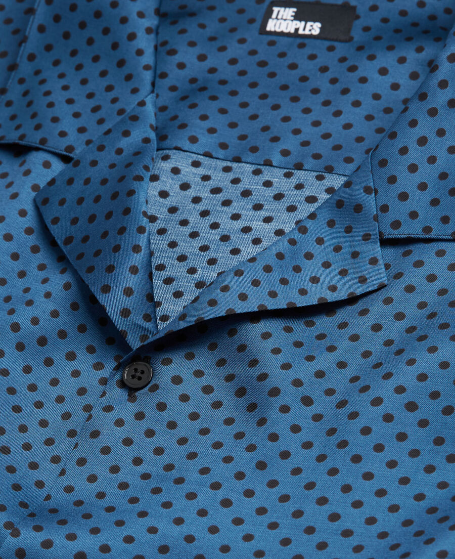 printed hawaiian collar shirt