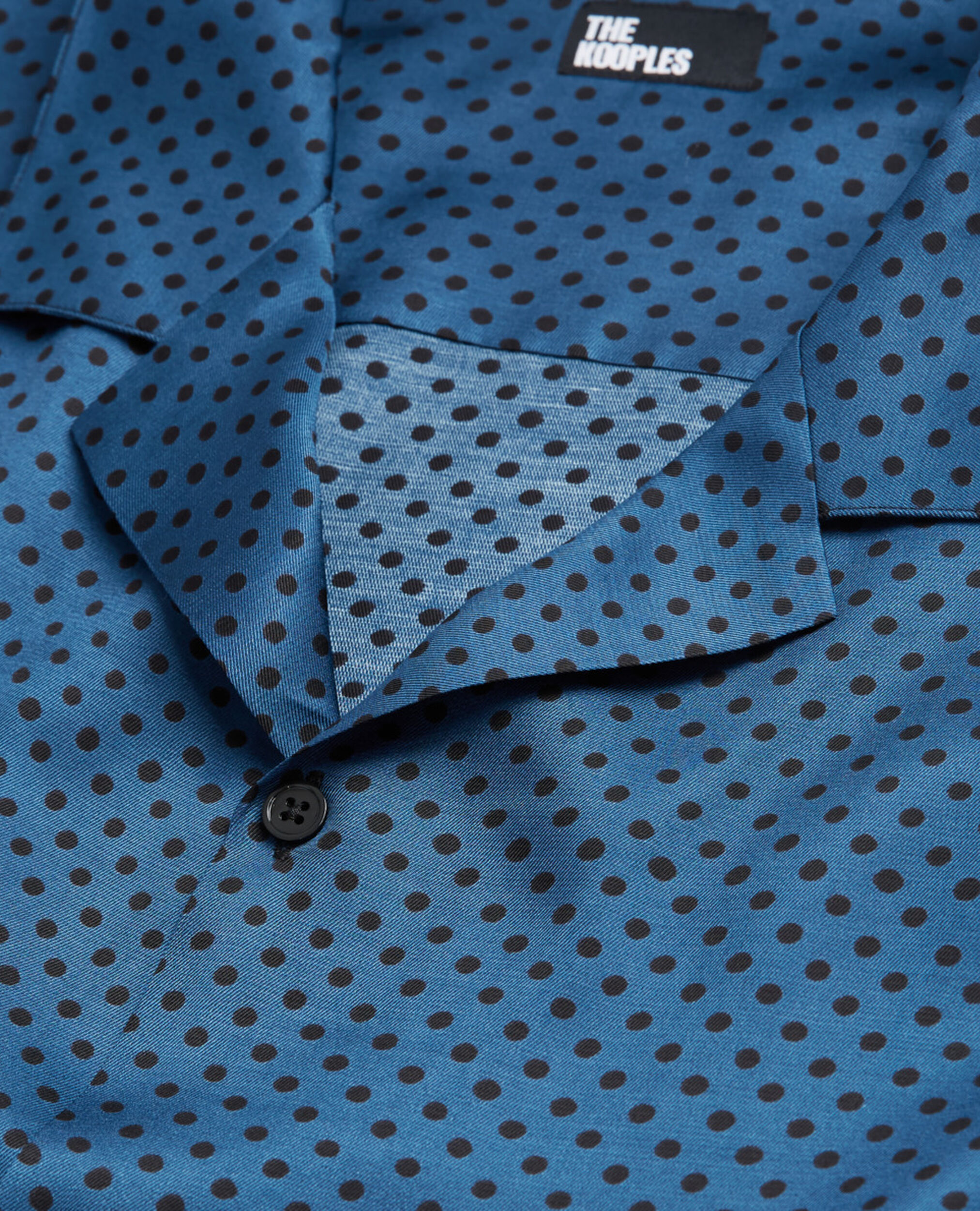 Printed hawaiian collar shirt, BLUE BLACK, hi-res image number null