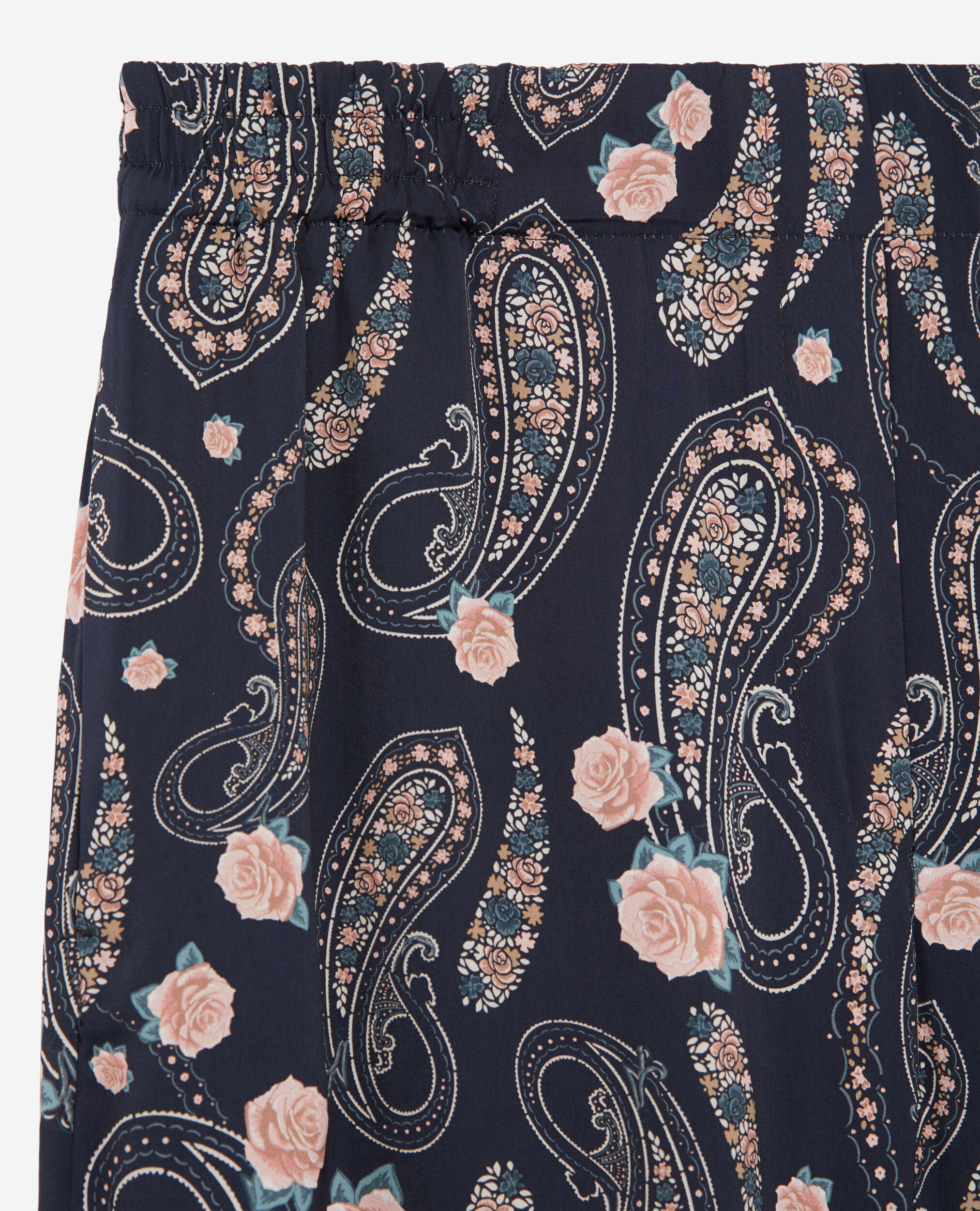 Printed trousers, BLACK / PINK, hi-res image number null