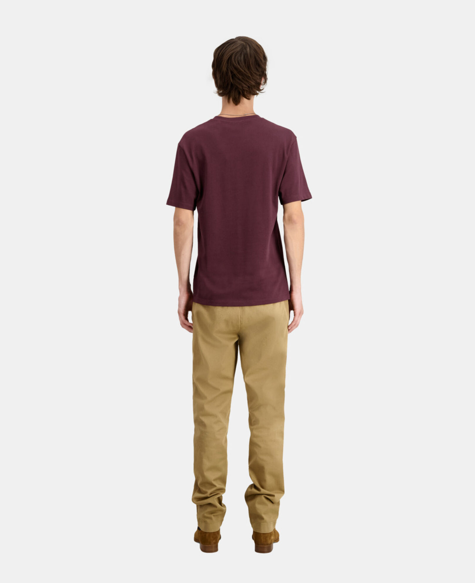 The Kooples HERREN BORDEAUX bordeauxrotes t-shirt herren mit logo