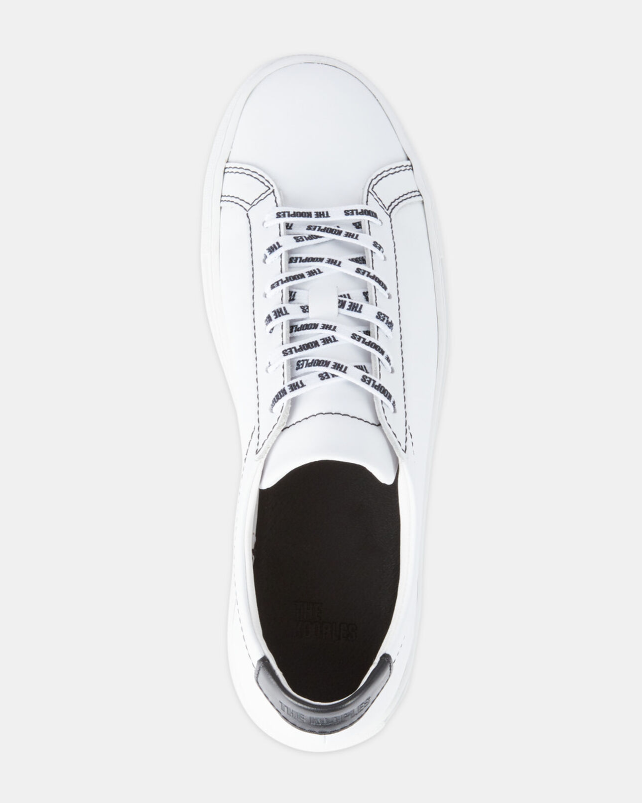The Kooples FEMME WHITE baskets en cuir blanches