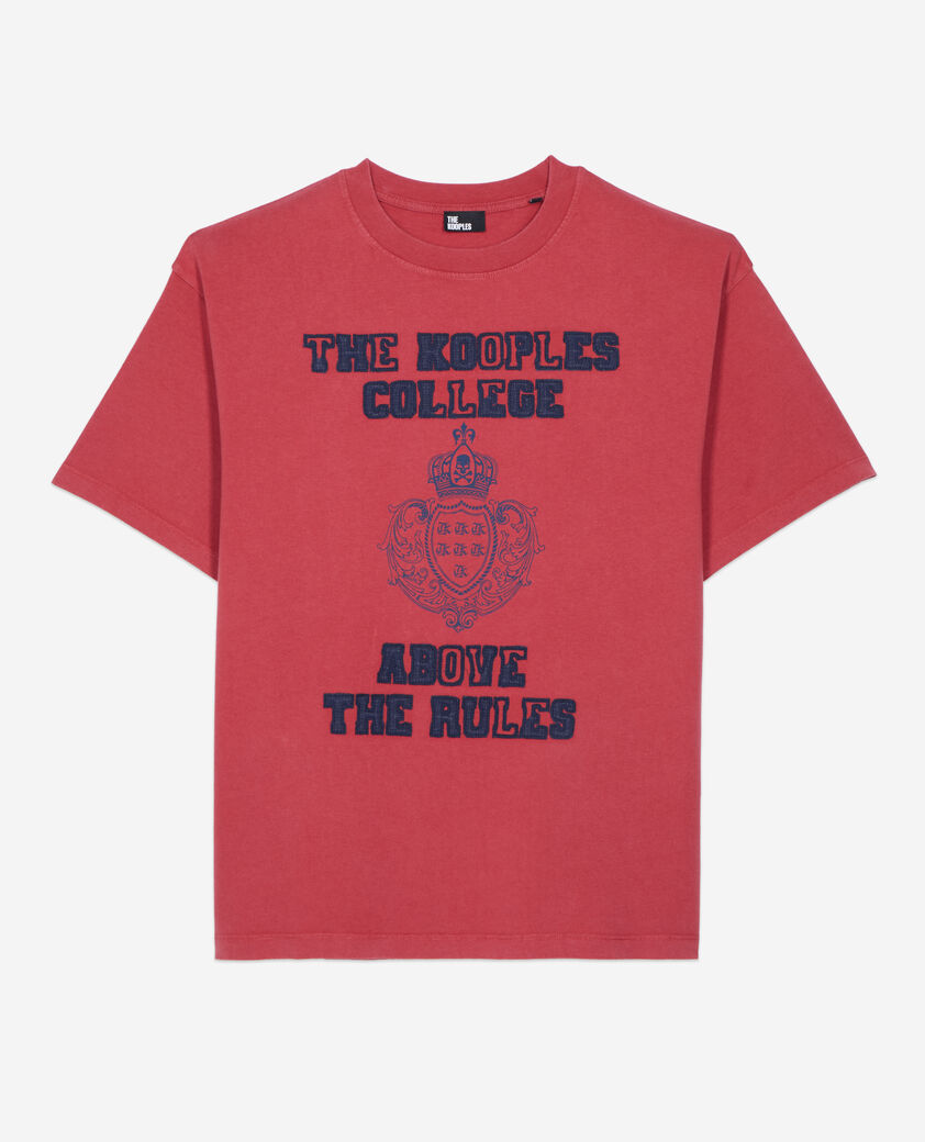 The Kooples H RED / BURGUNDY t-shirt with red screen print