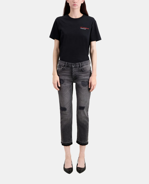 grey straight jeans