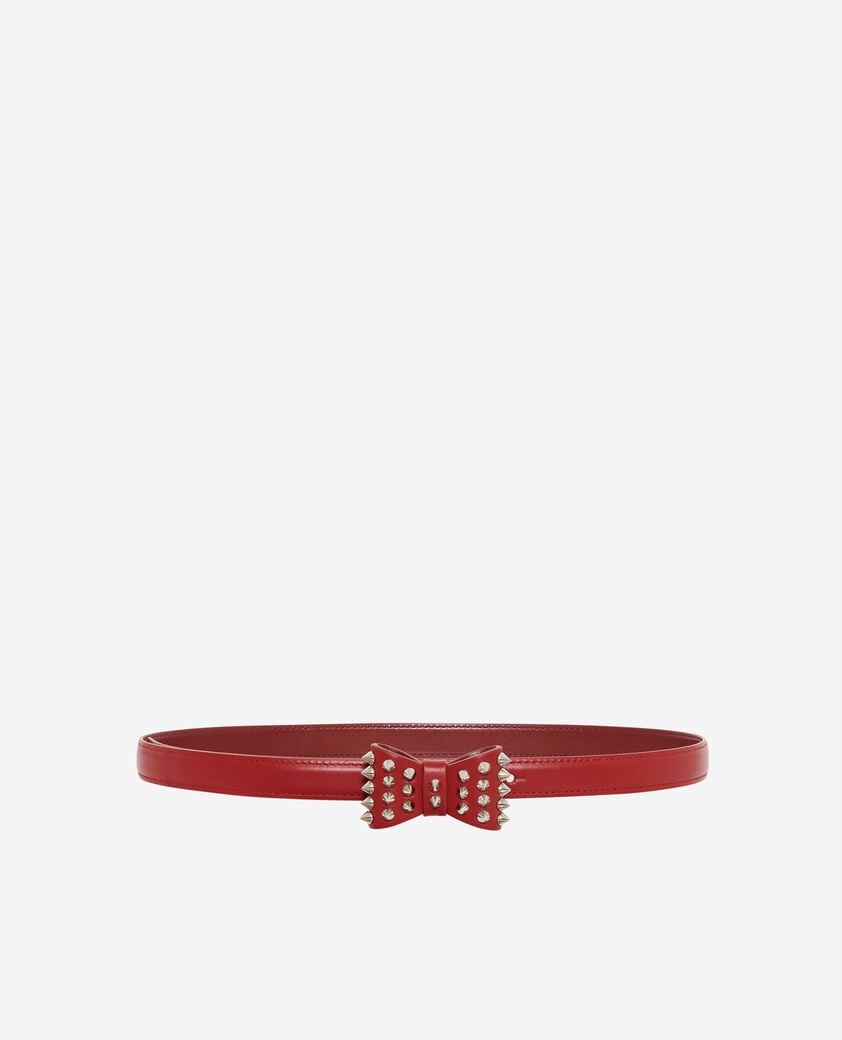 The Kooples WOMEN TANGO RED thin belt with red leather bow