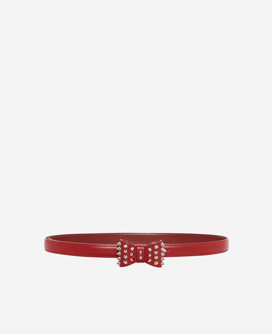 The Kooples WOMEN TANGO RED thin belt with red leather bow