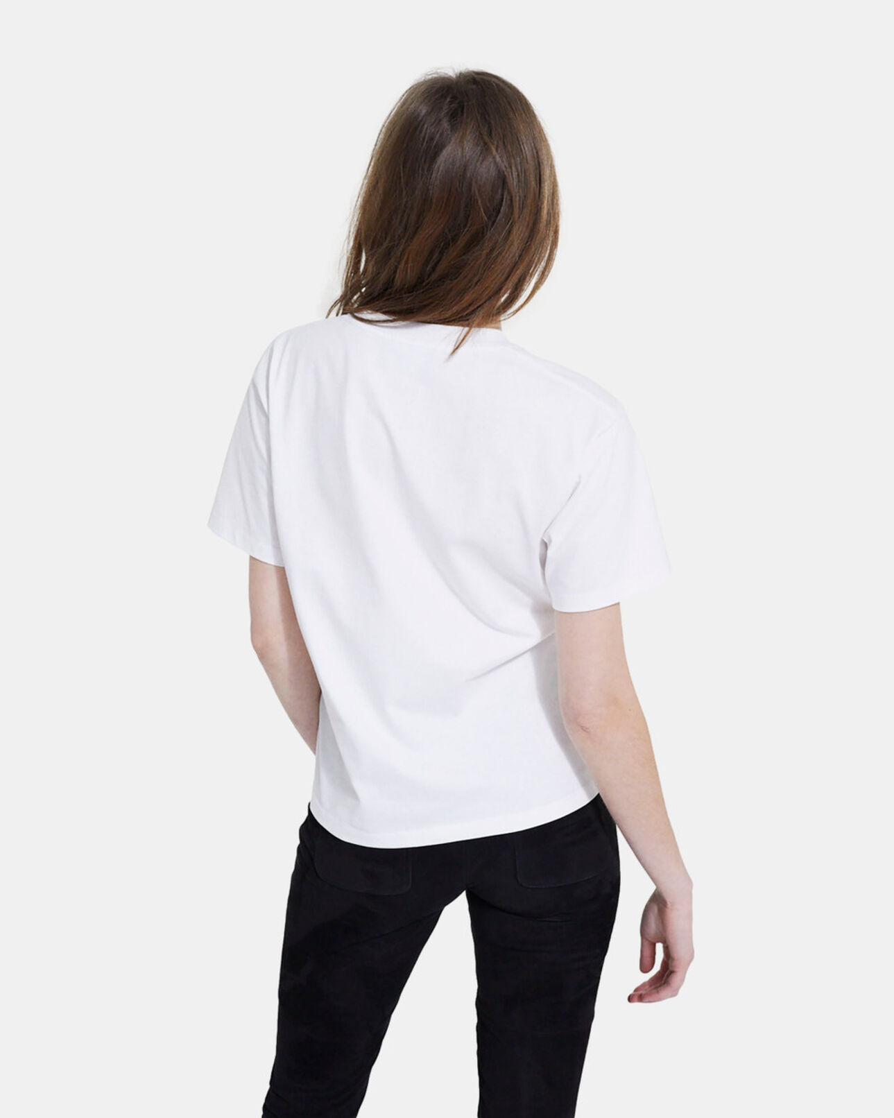 The Kooples WOMEN SNOW WHITE white t-shirt with the kooples logo