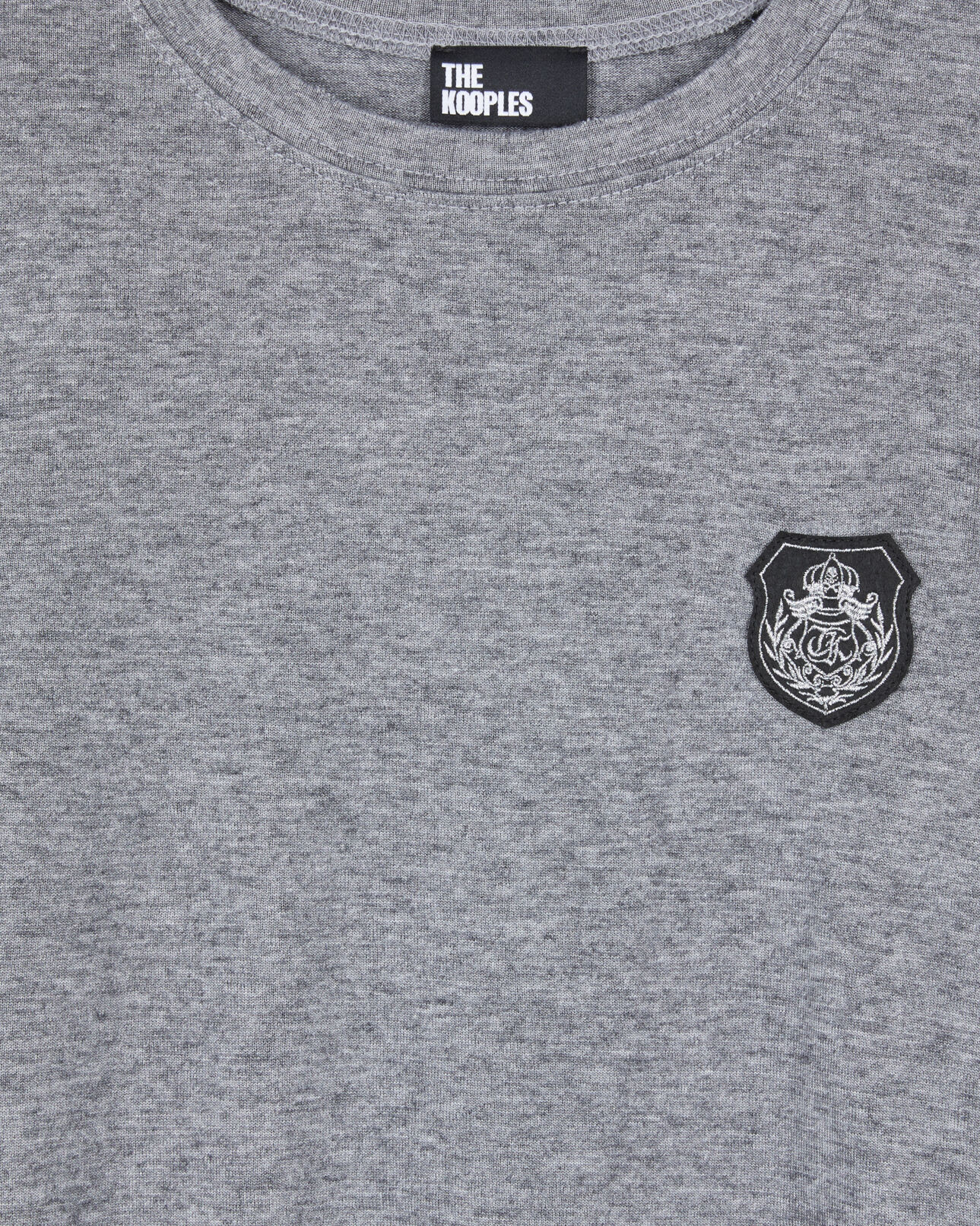 The Kooples F GREY MELANGE long sleeved printed t-shirt