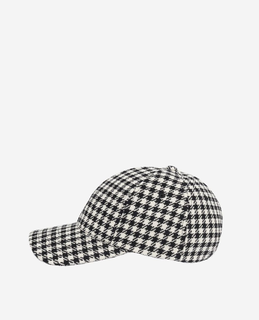The Kooples MIXTE PIED DE POULE casquette en laine en pied de poule noire