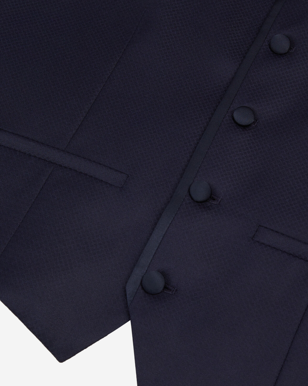 The Kooples HOMME NAVY gilet de smoking en laine bleu marine coupe ajustée