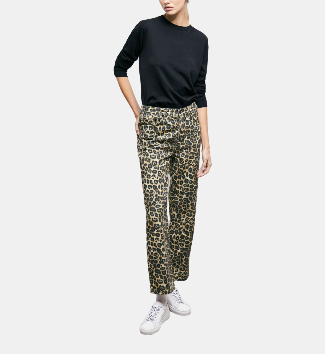 Zara sale leopard jeans