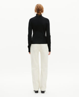 The Kooples FEMME BLACK pull col roulé en cachemire noir