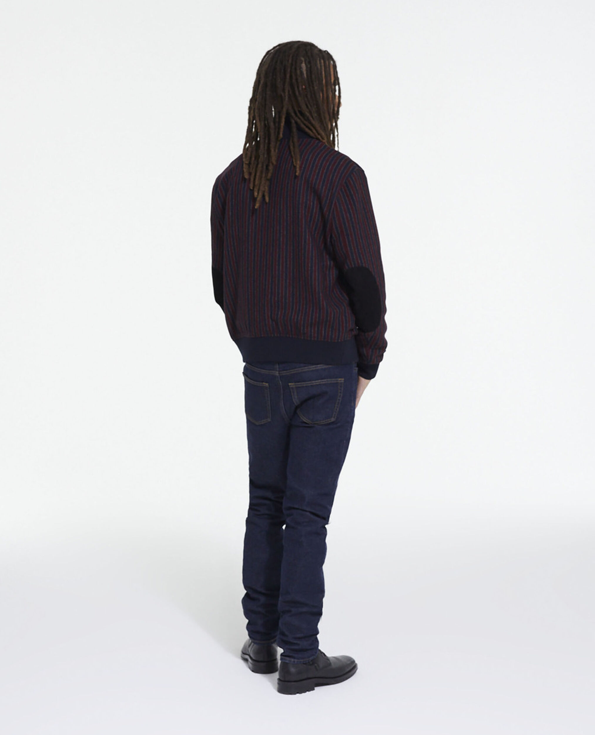 Gestreifter Blouson, BORDEAUX / NAVY, hi-res image number null