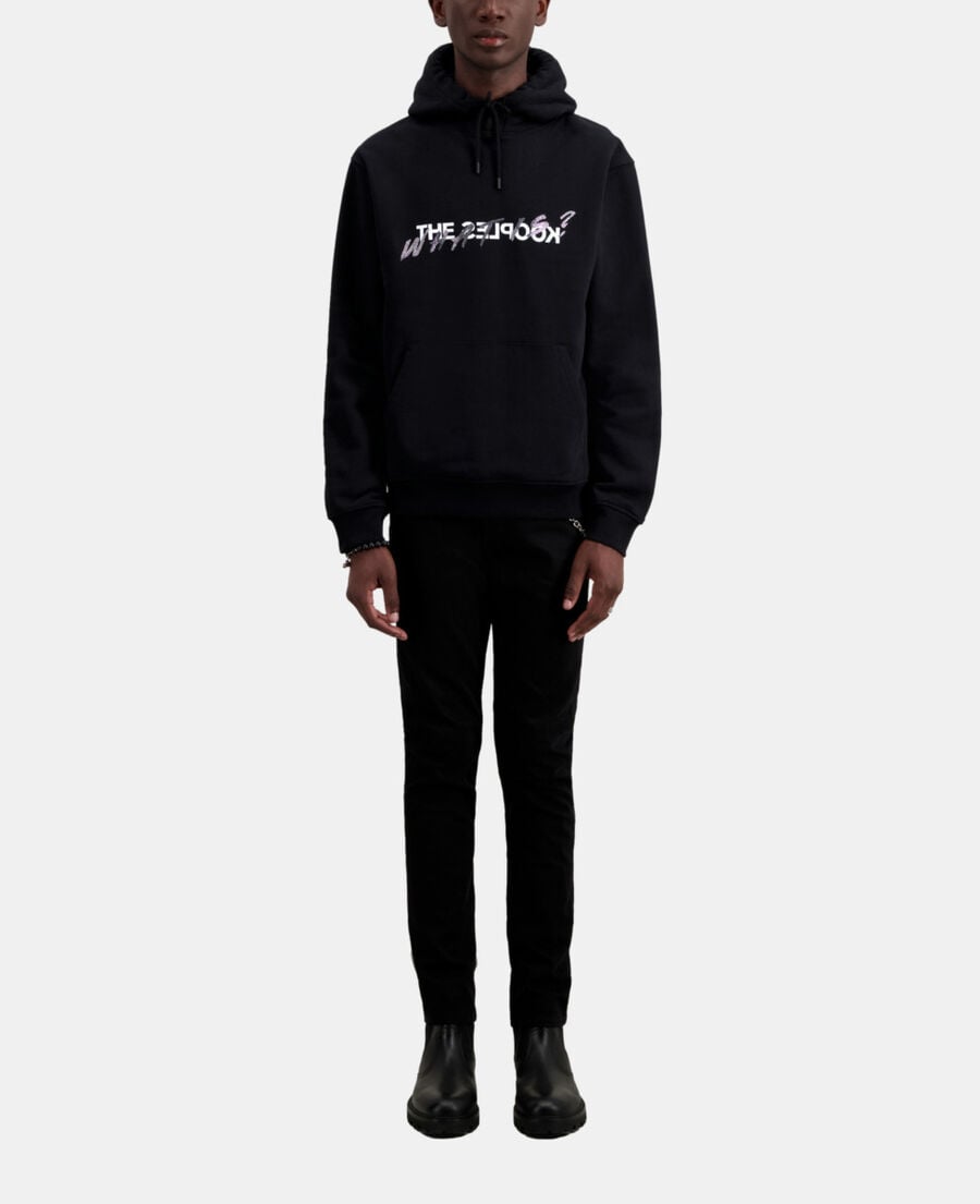 The Kooples MEN BLACK men's black what is sweatshirt