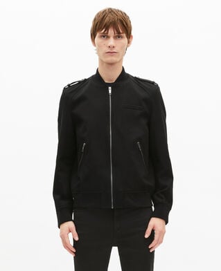 The Kooples H BLACK black cotton teddy jacket