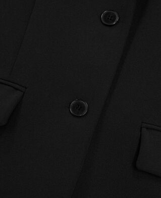 The Kooples MUJER BLACK chaqueta sastre de crepé negro con corte estructurado