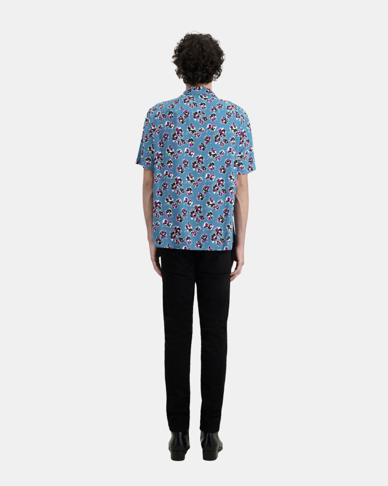 The Kooples HOMME PINK - BLUE chemise imprimée manches courtes