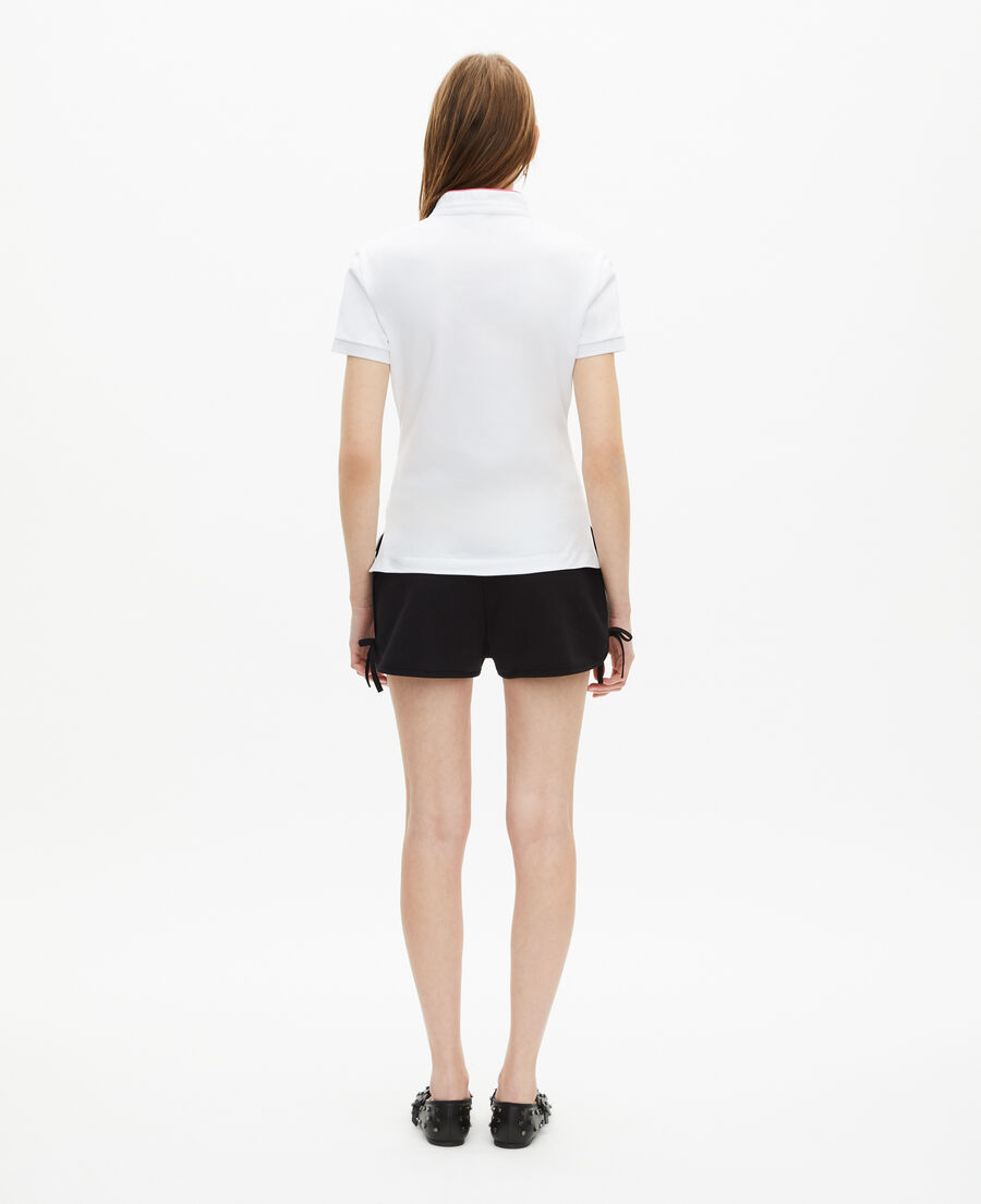 The Kooples WOMEN WHITE white mandarin collar polo shirt