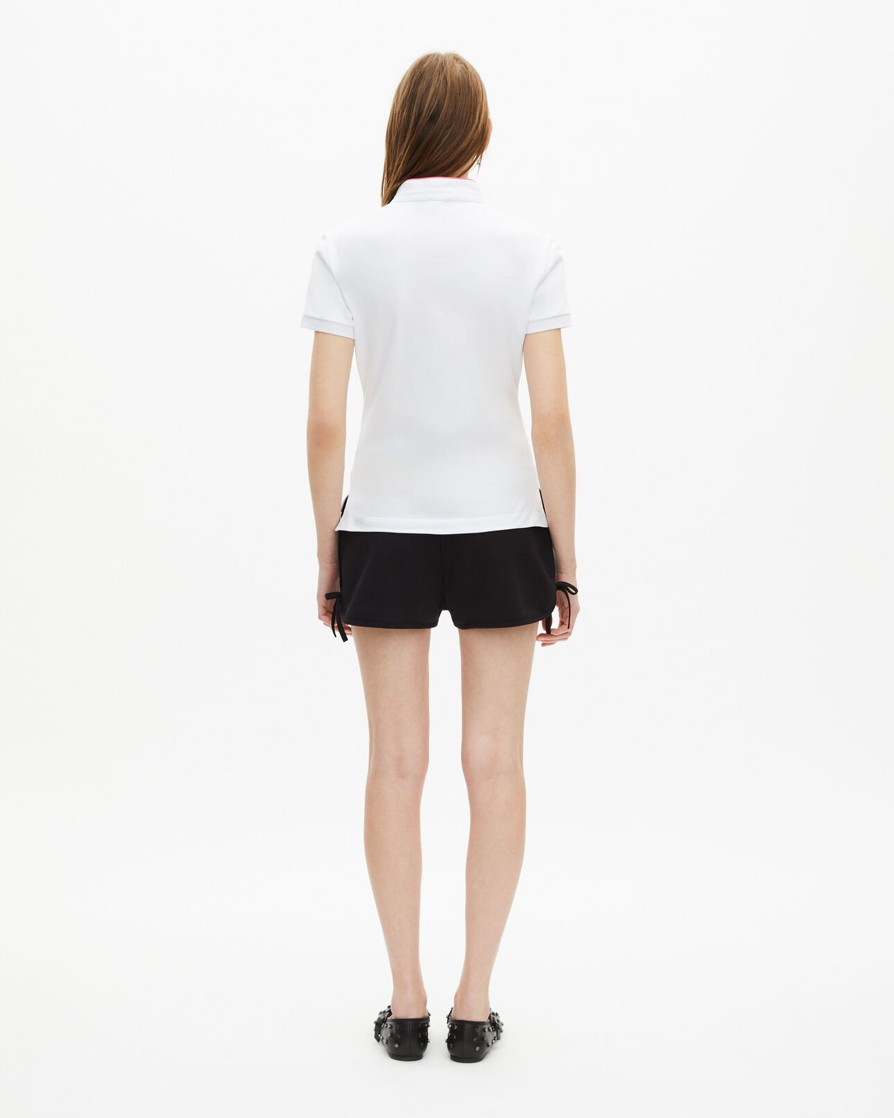 The Kooples FEMME WHITE polo col mao blanc