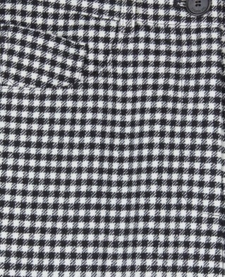 The Kooples MUJER BLACK WHITE pantalón traje acampanado cuadros vichy