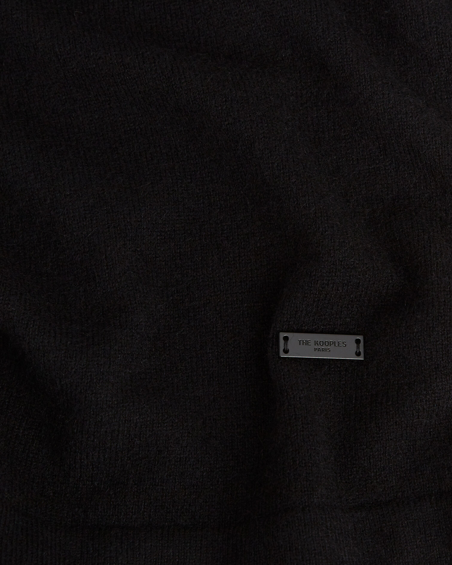 Black 100% cashmere sweater with crew neck, BLACK, hi-res image number null