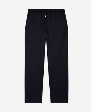 The Kooples HOMBRE NAVY pantalones de pierna ancha en lana azul marino