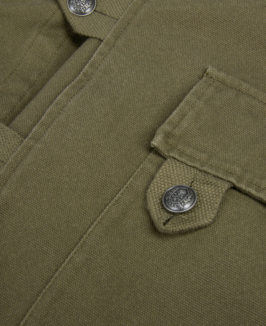 The Kooples MEN OLIVE NIGHT khaki officer-style jacket