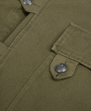 The Kooples MEN OLIVE NIGHT khaki officer-style jacket