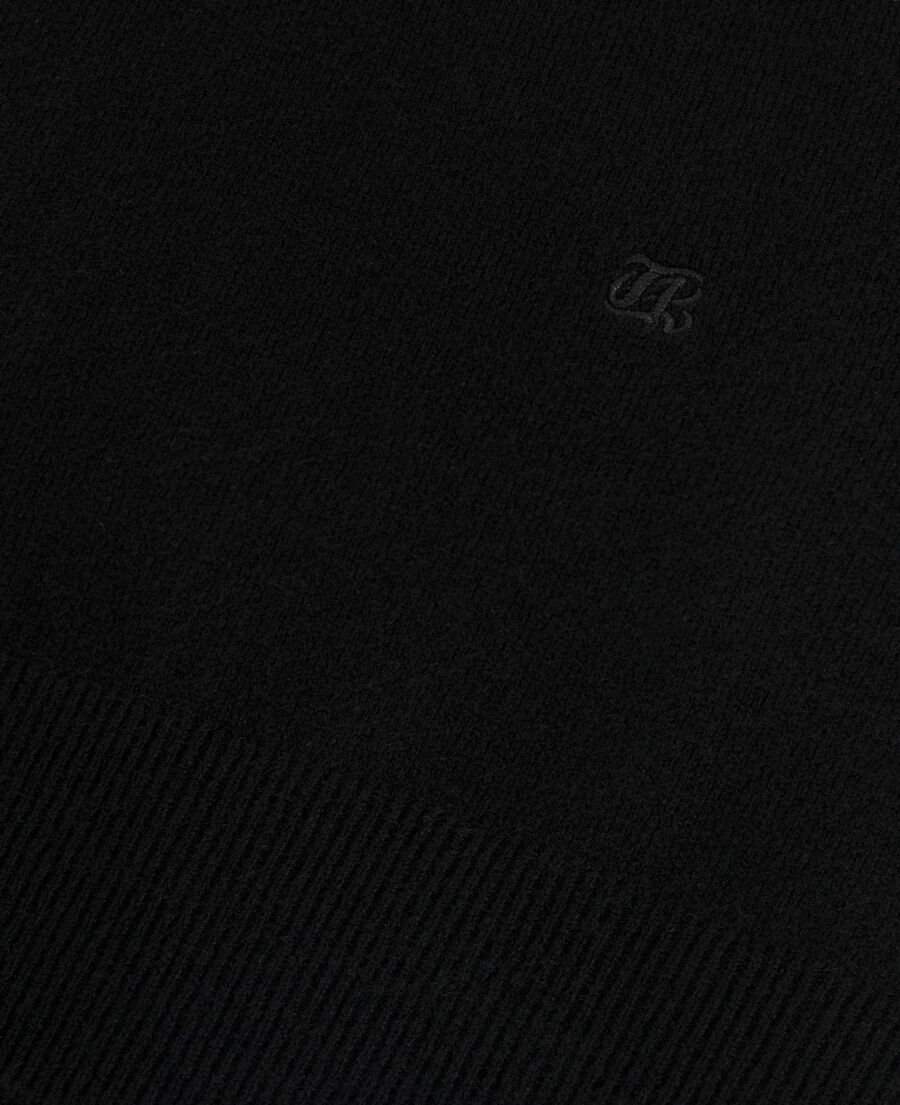 The Kooples HOMBRE BLACK jersey negro de cachemira con cuello en v