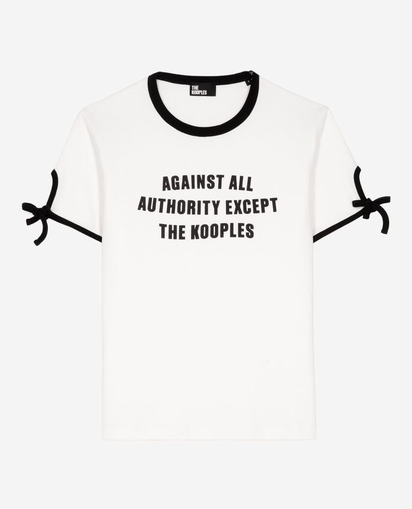 The Kooples F WHITE t-shirt with white screen print