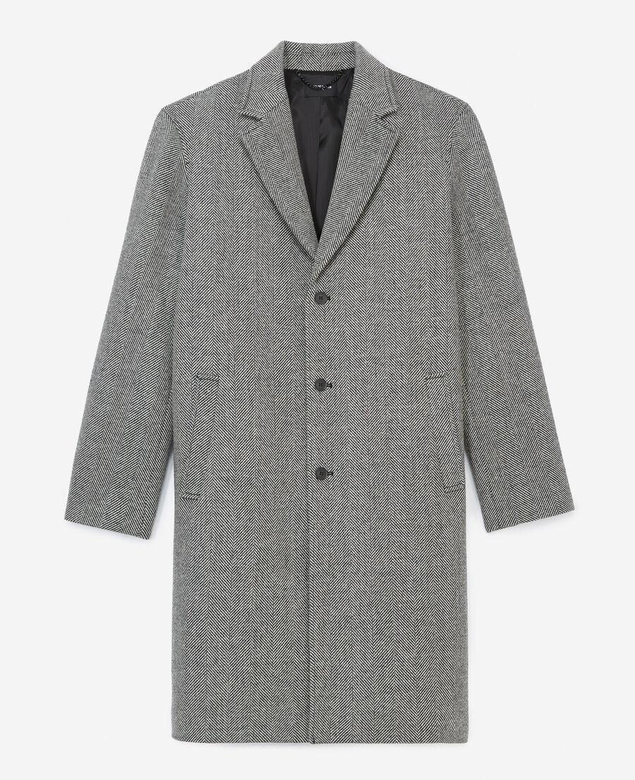 grey long coat
