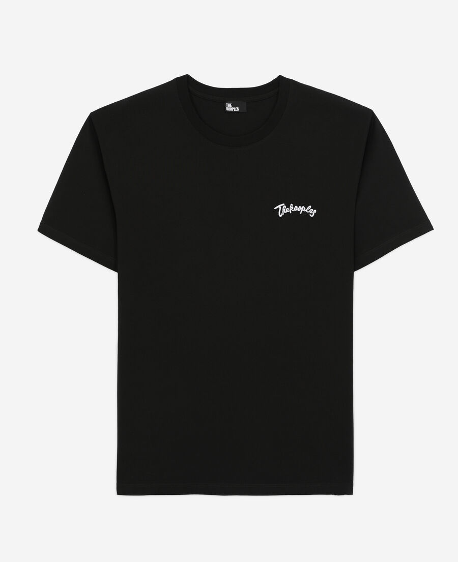 t-shirt homme noir avec broderies