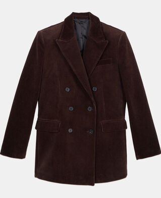 The Kooples F BROWN brown corduroy suit jacket