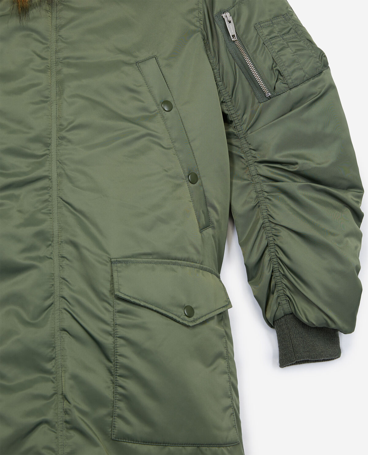Oversize khaki parka