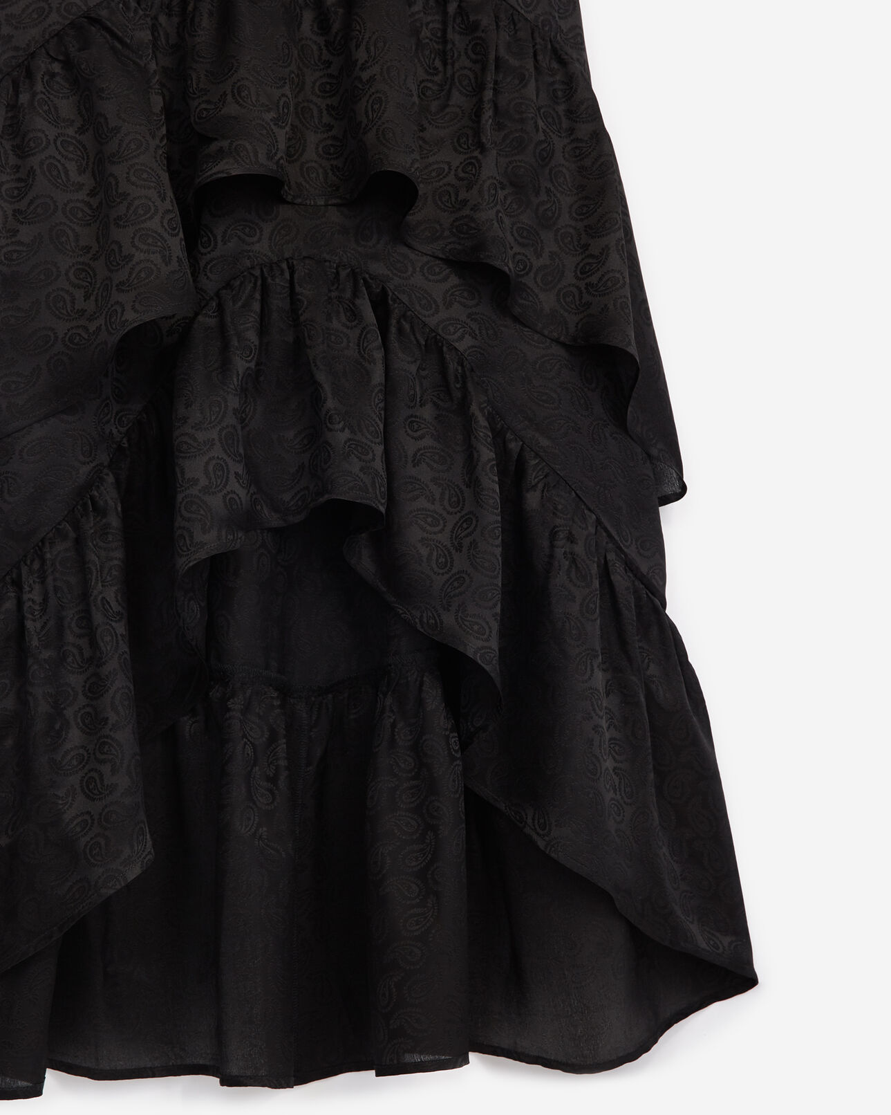 The Kooples DAMEN BLACK schwarzes langes kleid mit knöpfen