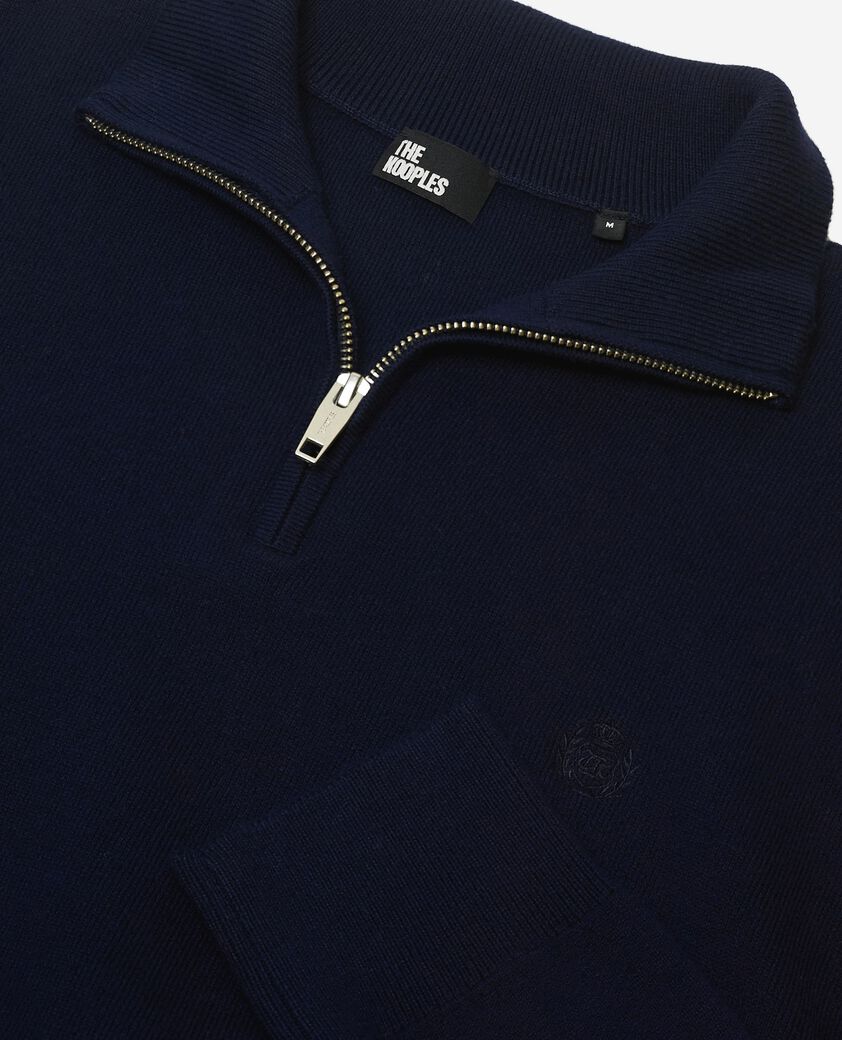 The Kooples HOMME NAVY pull col camionneur double face marine