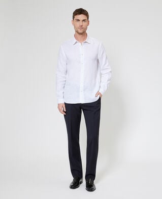 The Kooples MEN WHITE white linen shirt