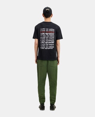 The Kooples MEN BLACK men's i love kooples black t-shirt