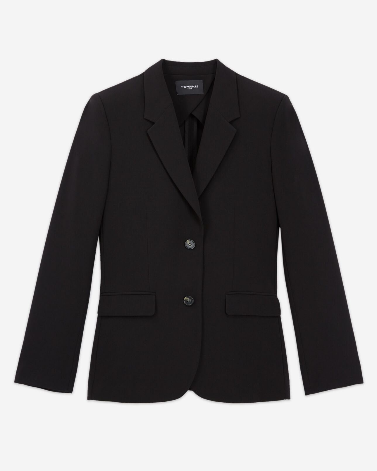 The Kooples FEMME BLACK veste fluide noire à deux boutons