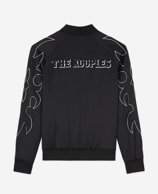 The Kooples WOMEN BLACK black teddy jacket with western-style embroidery